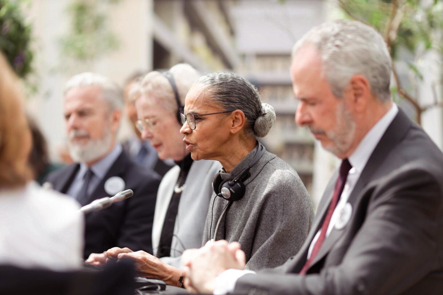 Marina Silva à une conférence de presse à Londres. (Photo: Credit: Isabela Castilho / COP30 presidency)